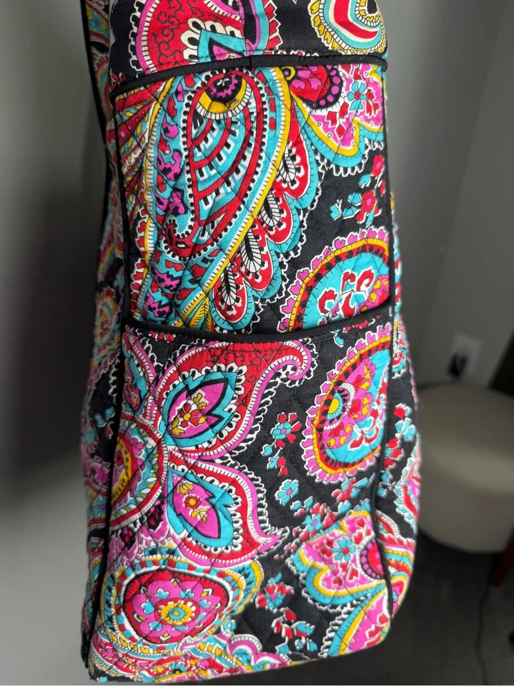 Vera Bradley Parisian Paisley Weekender Travel Bag Black Multicolor